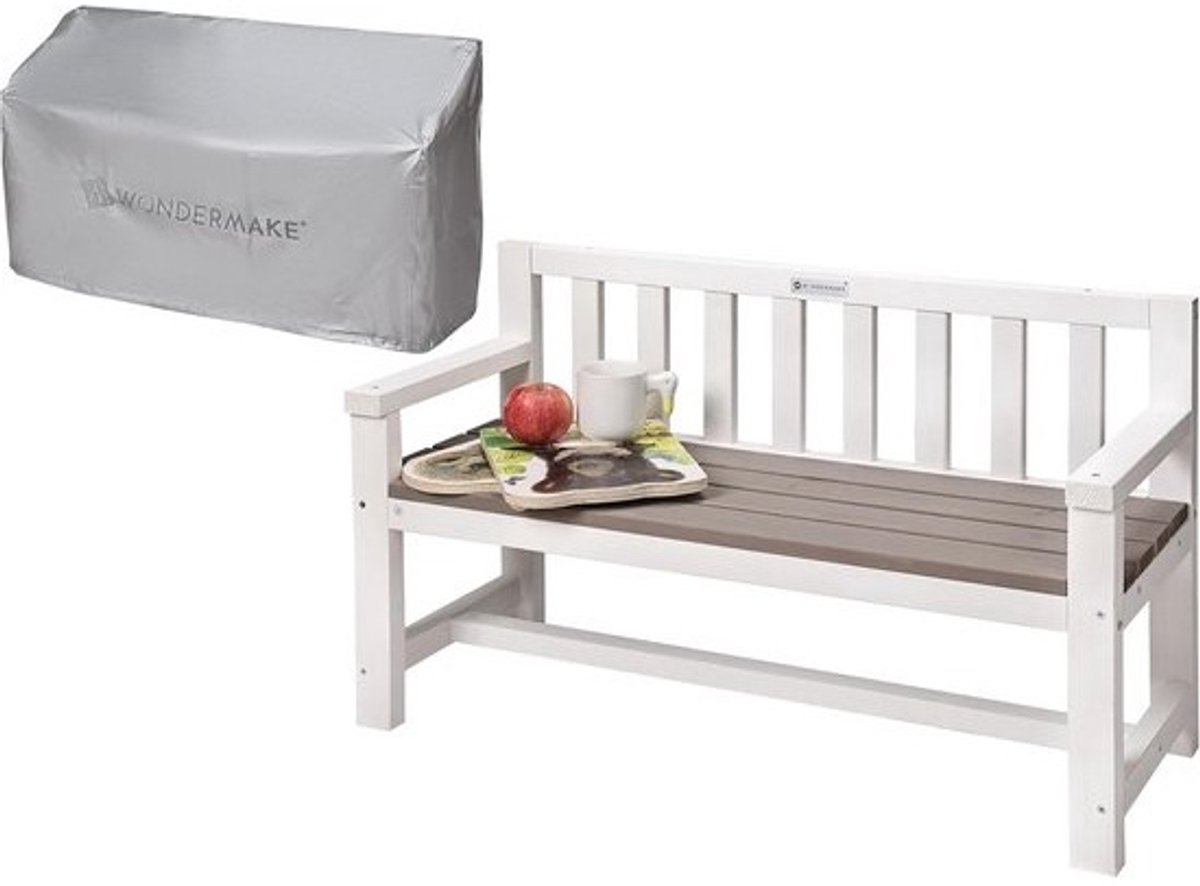 Kinder tuintafel hout 90 cm - weersbestendig met afneembaar waterdicht zeil