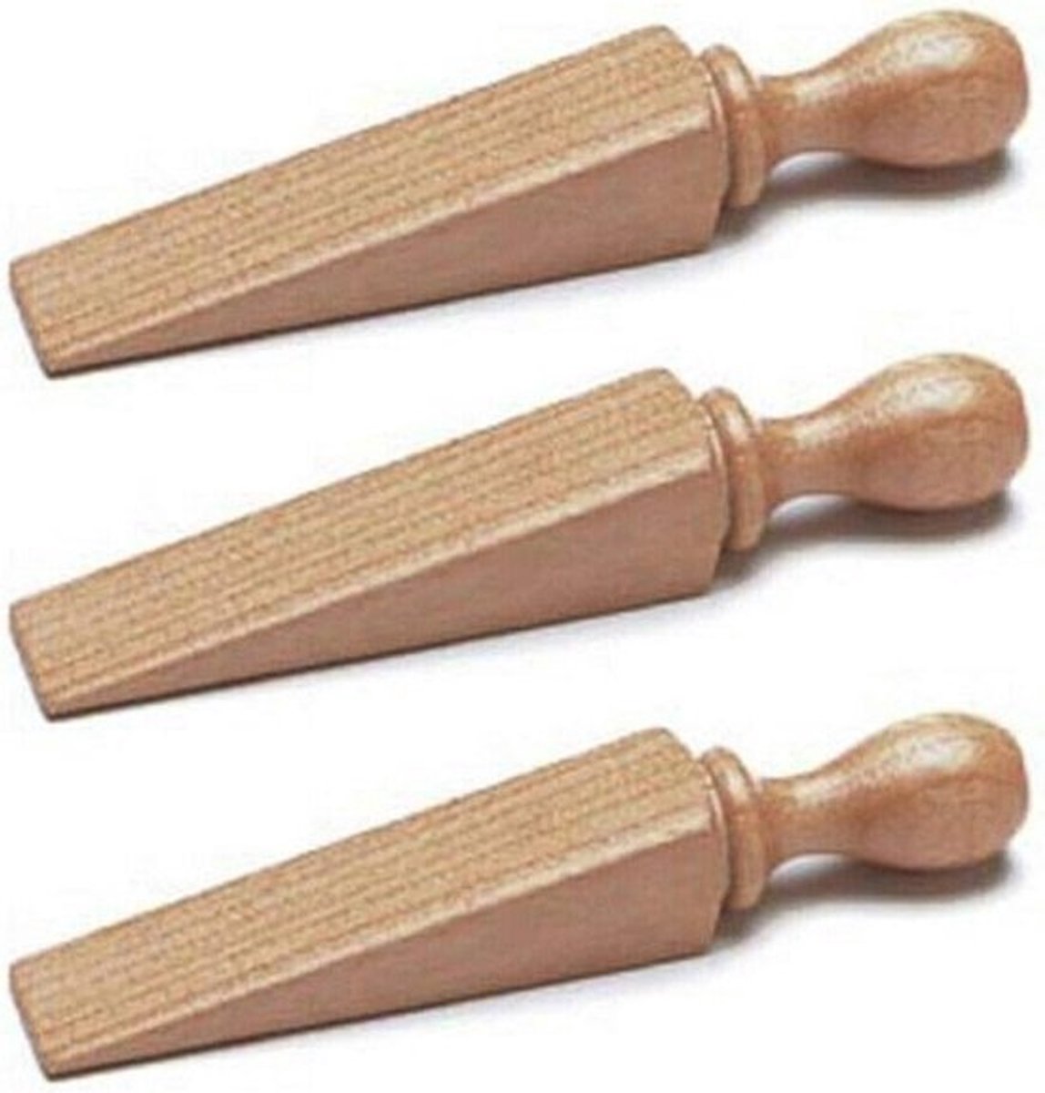 Set van 3 Houten Deur Wiggen - Deur Stopper 140 mm