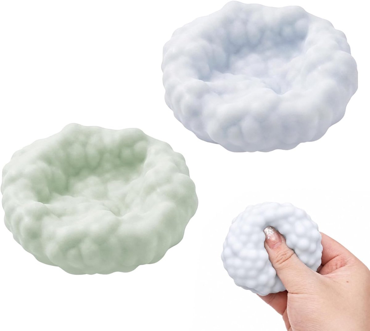 2 Stuks Zachte Druiven Stressbal, Knijbal, Antistressballen, Druiven Squishy, Voor Ontspanning, Vermindert Angst, Antistressspeelgoed Voor Kinderen En Volwassenen