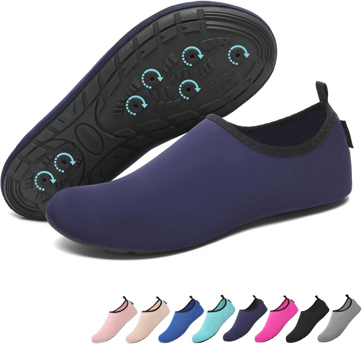 7 drainagegaten, sneldrogend, antislip, badschoenen voor heren en dames, maat 36-47