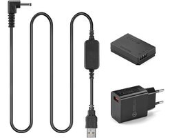 5-8.4V USB Drive Kabel ACK-E12 Voeding + DR-E12 DC Koppeling LP-E12 Dummy Batterij DC Grip + 5V 3AMP Adapter Kit voor Canon EOS M EOS M2 M10 M50 M100 M200