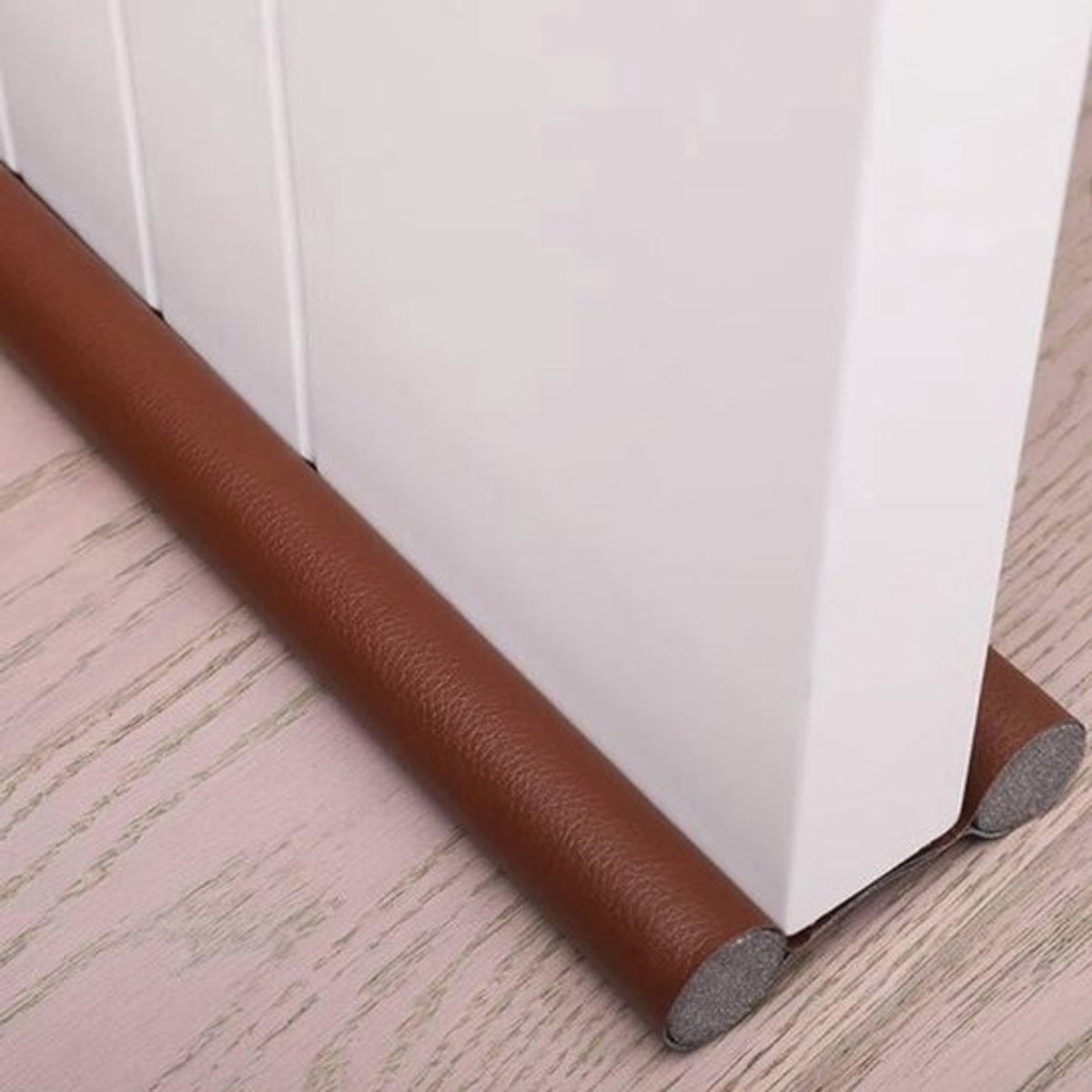 Tochtstopper voor Deuren - 2 Stuks, Dubbelzijdig, 96 cm, Maatwerk, Bruin, Bespaar Energie en Houd Koude Buiten