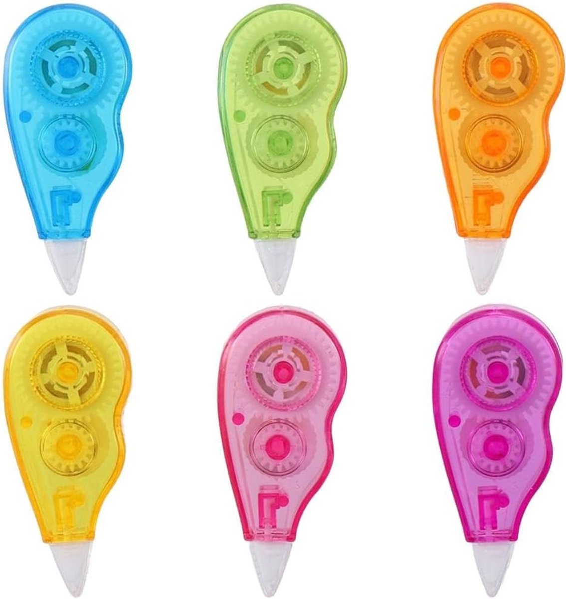 Set van 6 Stuks Kleurcorrectietape - Witte Correctietape zonder Droogtijd voor Perfecte Aanpassingen en Herstellingen