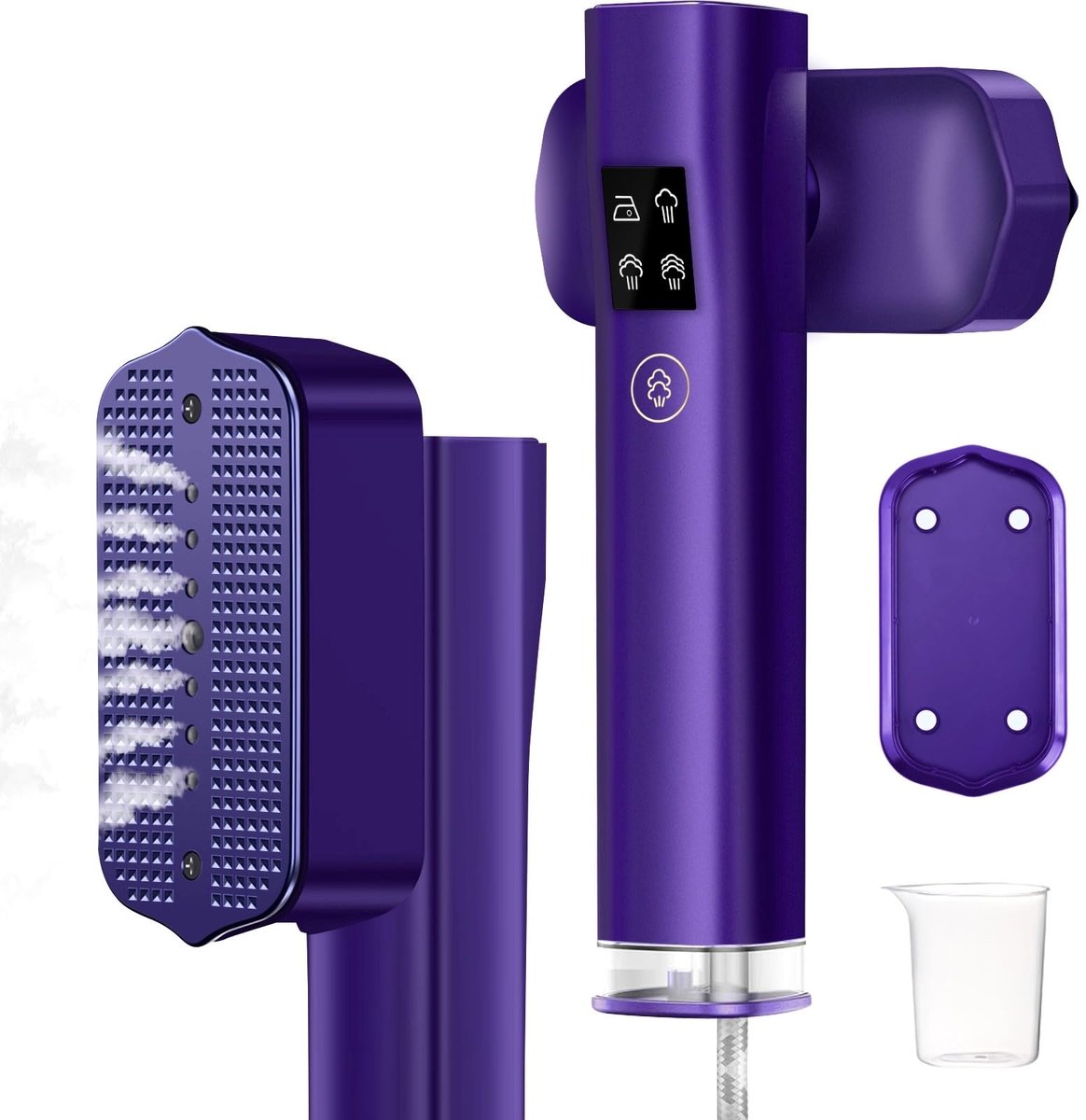 Kledingstomer 2-in-1 – Handstomer en Reisstrijkijzer – 1200 W – 3 Stoomstanden – 100 ml – Paars