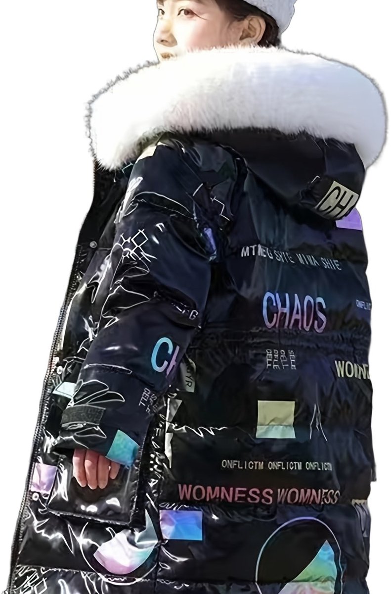 Currero Winterjas Parka Meisjes Lange Jas Meisje Wintermantel Overjas Gewatteerd Waterdicht Winter Stijlvol Mantel Kinderen 10-11 Jaar Zwart