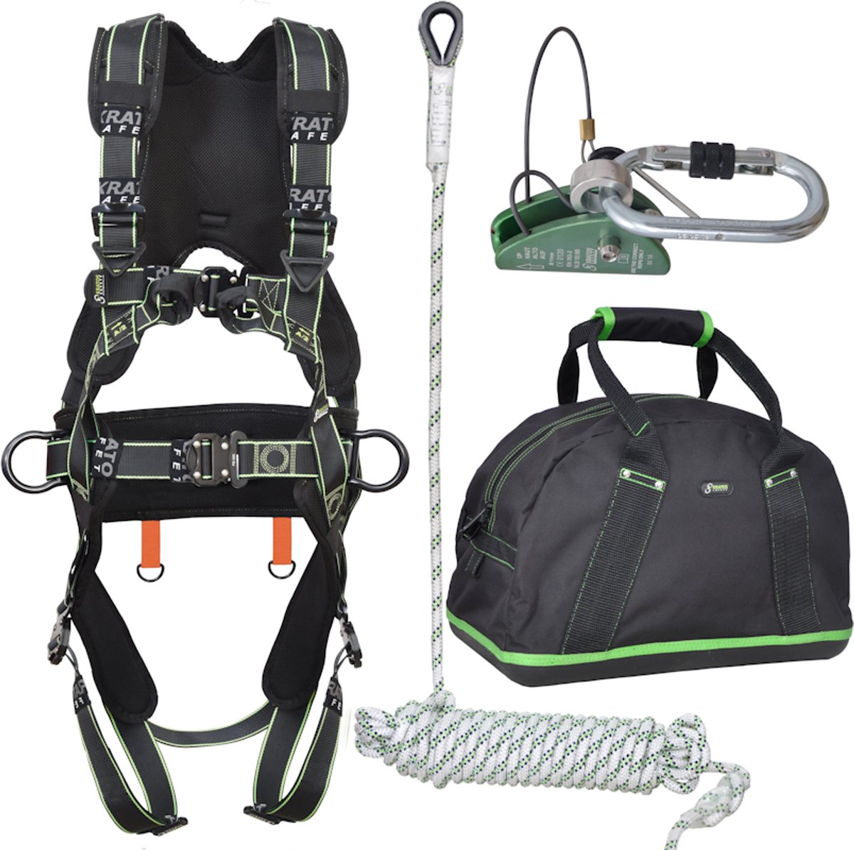 Kratos Complete set valbeveiliging Comfort - Daken / Afdalen 30mtr - Maat L-XXL