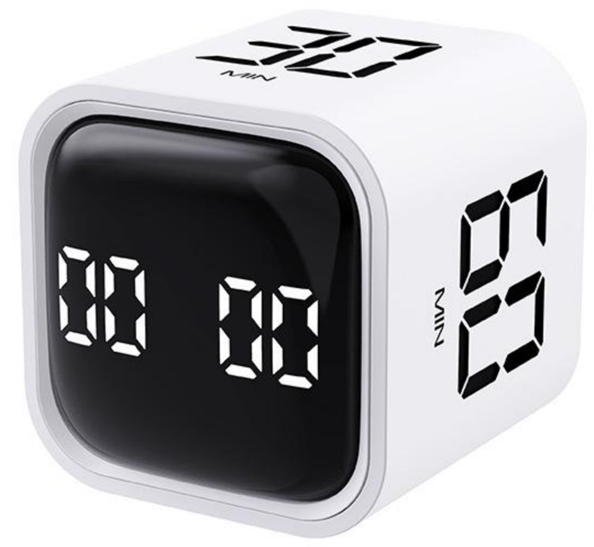 SSTRWGOOD Eierwekker - Pomodoro Timer - 44x44x46mm - Twee standen - Compact en draagbaar - Geschikt voor koken leren sporten - Kunststof