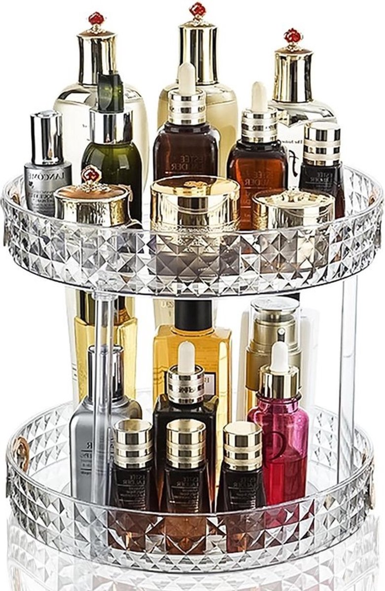 360 graden roterende make-up organizer - draaiende cosmetica-organizer - huidverzorgingsorganisator - parfumorganisator - kruidenorganizer - make-up opslag voor dressoir - slaapkamer - badkamer