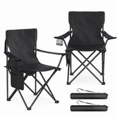 Yar Simplechair - Campingstoel - Inklapbaar Visstoel - Vouwstoel - Comfortabel - Opvouwbaar Stoel - Max. 120 KG - 2 stuks