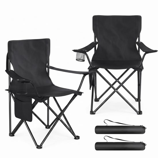 Yar Simplechair - Campingstoel - Inklapbaar Visstoel - Vouwstoel - Comfortabel - Opvouwbaar Stoel - Max. 120 KG - 2 stuks