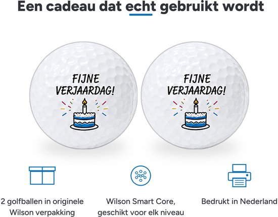 Wilson Golfballen Fijne Verjaardag - Verjaardag Golf Cadeau - 2 stuks van Wilson — afbeelding 3