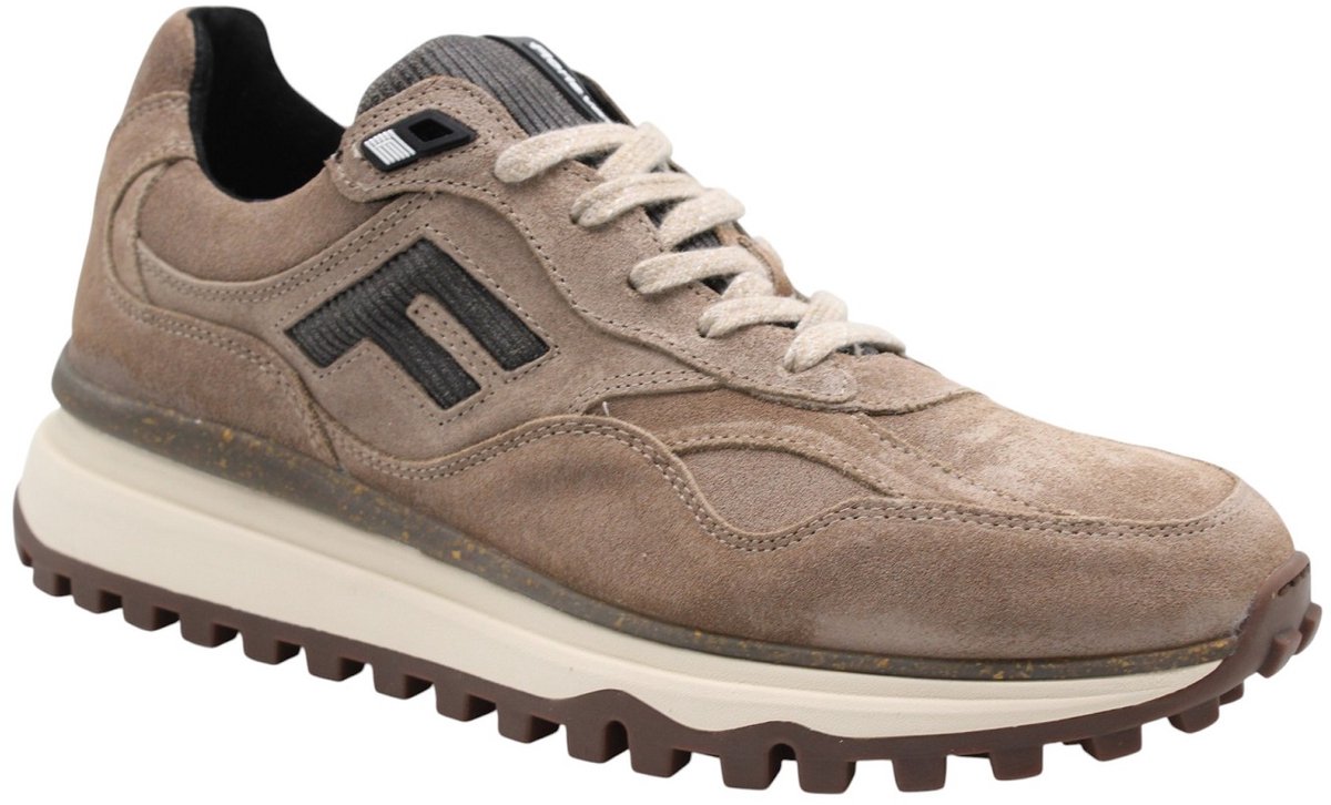 Floris Van Bommel Sfm-10238 De Grippper Sneakers - Suède - Heren - Taupe - Maat 45⅓