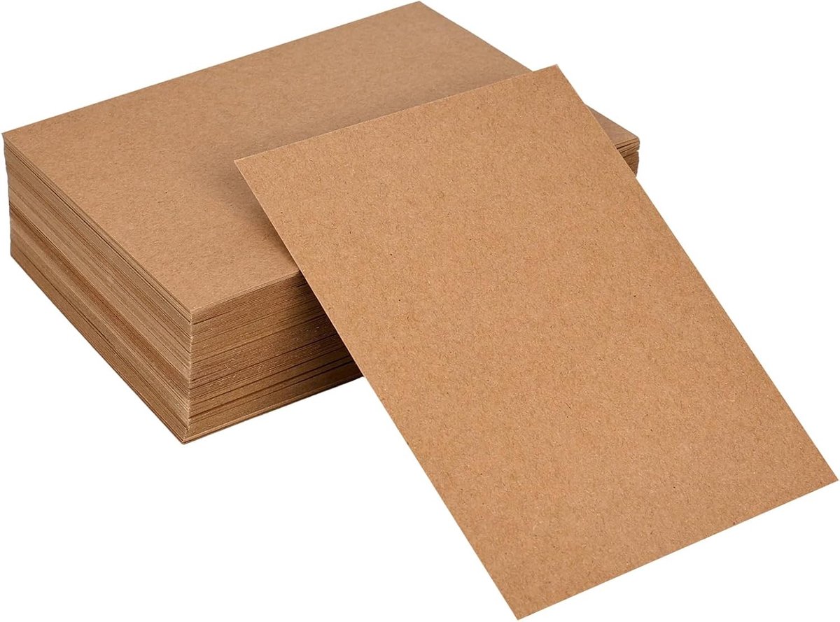 A6 Postkaarten van Kraftpapier - 200 Stuks, 300 g/m², Blanko voor DIY, Schilderen en Creatieve Kaarten maken, 14.8 x 10.5 cm