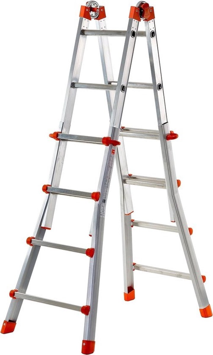 Verstelbare Telescoopladder Aluminium 4,81 Meter - Uitschuifbare Enkelvoudige Ladder