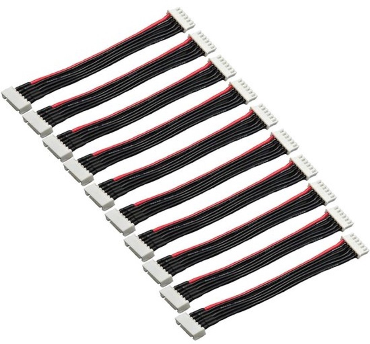 Balancer Kabelverlenging - JST-XH Adapter - Batterijen Uitlijnen - Siliconen Draad - 10 stuks 15cm - Zwart