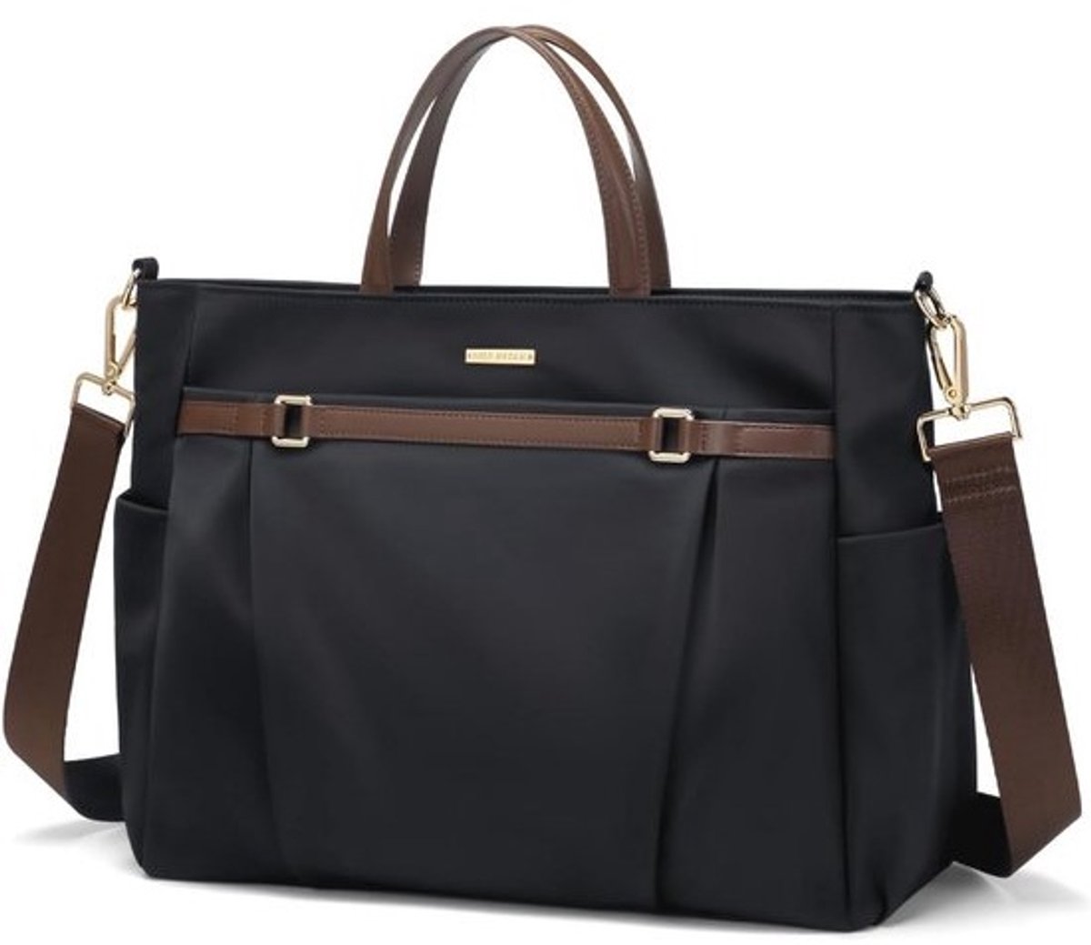 Laptoptas 15 inch - Zwarte Schoudertas voor Vrouwen, Messenger Tas voor School en Reizen