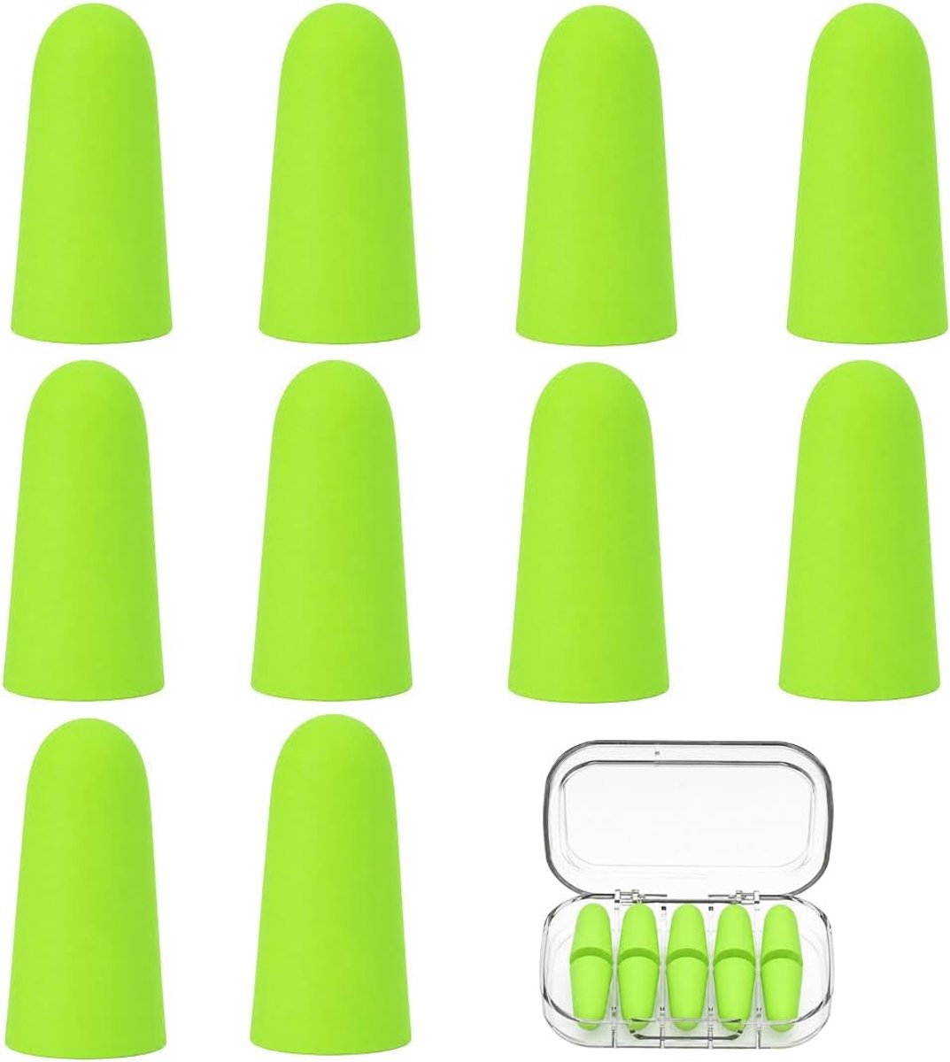 10 stuks Soft Sleep oordopjes - oordopjes om te slapen - herbruikbare in-ear oordopjes tegen schadelijk lawaai - om te ontspannen, slapen en muziek te luisteren