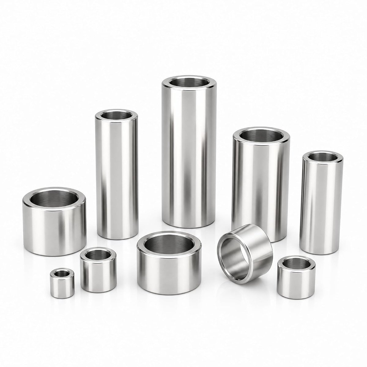 8 stuks afstandshulzen roestvrij staal M12 x 16 OD x 25 mm L afstandshulzen afstandhouders | 304 roestvrij staal, corrosiebestendig, zonder binnendraad, belastbaar, ideaal voor bouw, industrie, reparatie, doe-het-zelf