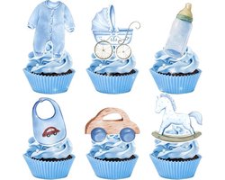 oh baby cupcake toppers baby picks party decoration baby shower boys birthday party cupcake decoration baby shower - ShopVlot