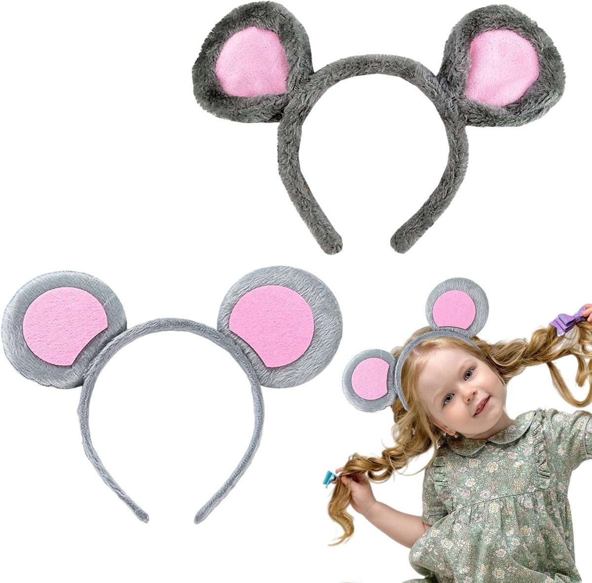 Zachte Pluche Oren Hoofdband voor Halloween Kostuum en Carnaval - Perfecte Accessoire voor Feestjes en Theatrale Optredens