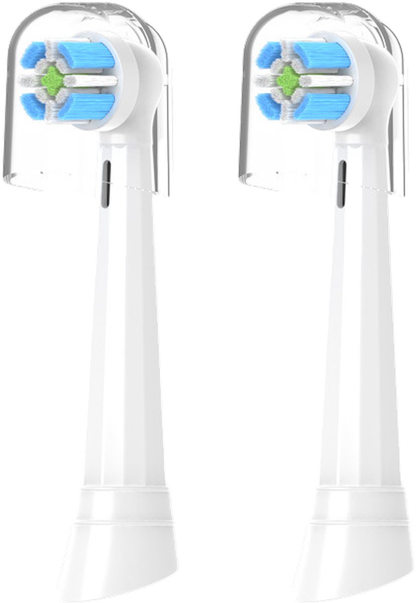 Vervangende opzetborstels geschikt voor Oral-B iO 3/4/5/6/7/8/9 Series Ultimate Clean elektrische tandenborstel - met roterende borstelkop en kruisende borstelharen - 2 stuks wit