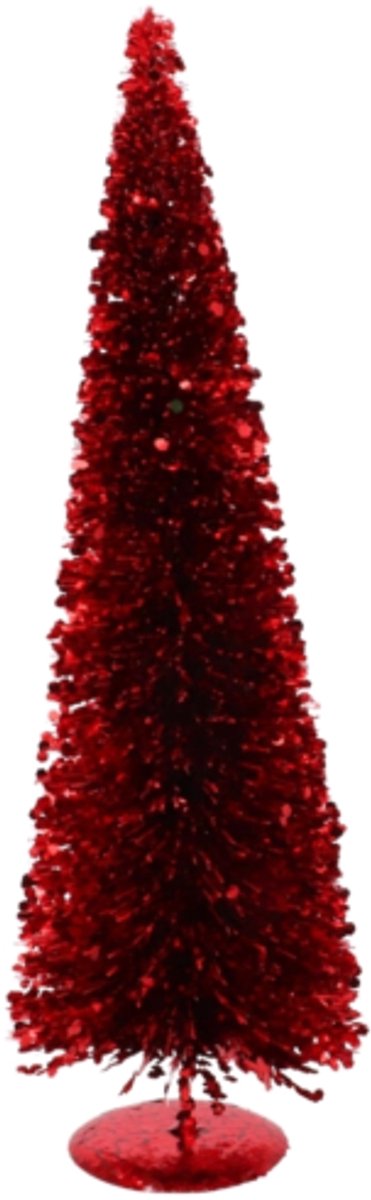 Kerstboom Sparkle Sequins rood 50 cm