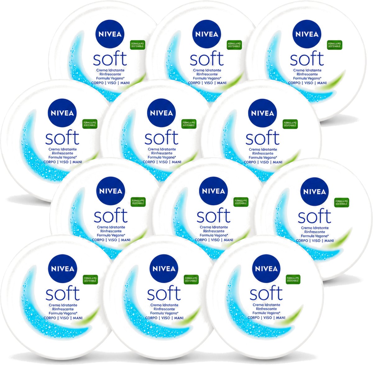 12 x Nivea – Crème – Soft - 300 ml - Voordeelverpakking - 12 stuks