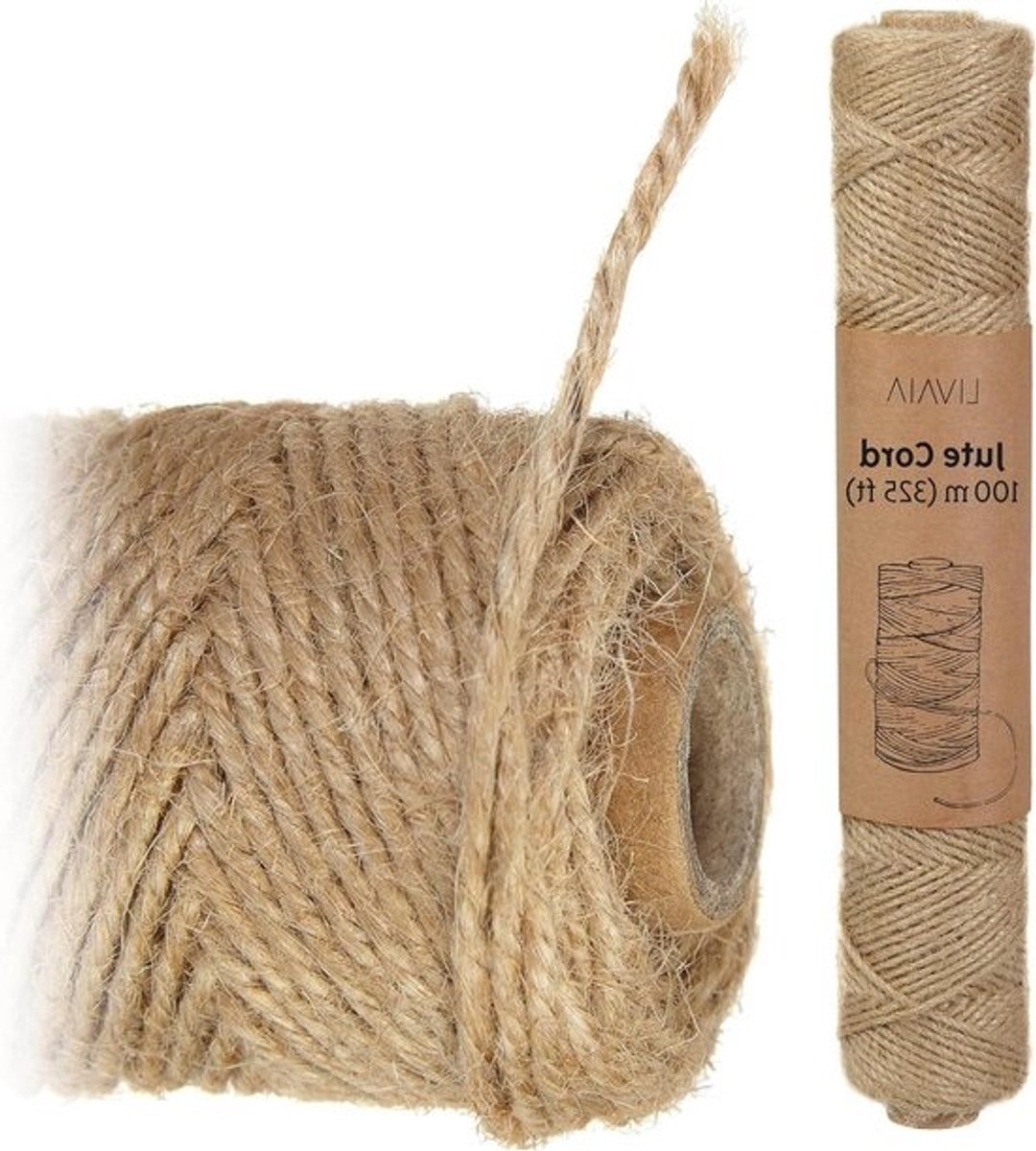 100 m jute koord scheurvast 3 strengen natuurlijk afbreekbaar knutselen decoratief lint plantaardige vezels jutegaren 2 mm natuurlijk jute lint