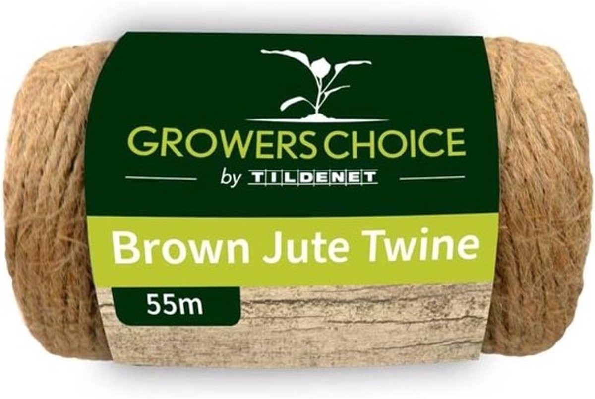 100 g spoel biologisch afbreekbaar jute touw - groen