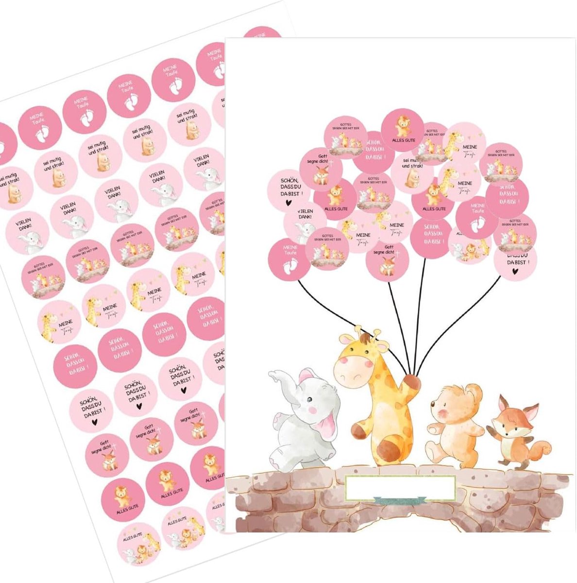 Leersao Gastenboek, doop, babyshower, gastenboek, babyshower, decoratie, cadeau voor meisjes, doopboek voor jongens en meisjes, tafeldecoratie, doop jongen, droom-heteluchtballon, gastenafbeelding