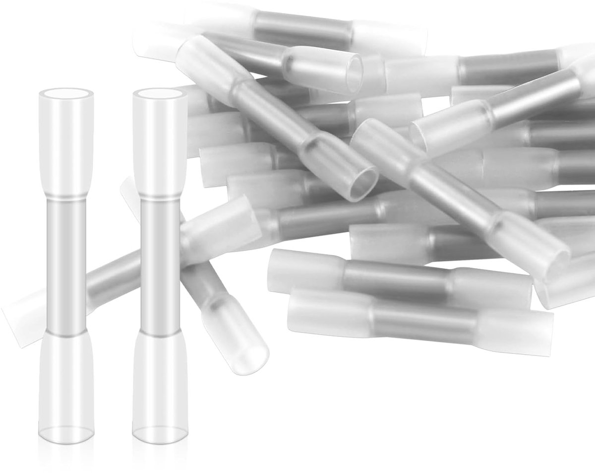 20 x stootverbinders 26-22AWG krimpkous, kabelverbinder, waterdichte stootconnector voor auto, boot, marine