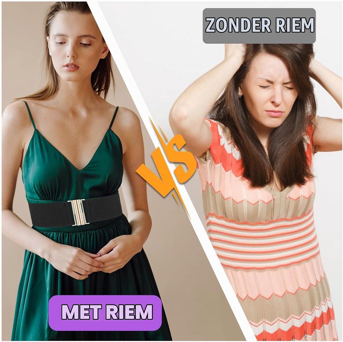 Brede elastische tailleband voor dames, verstelbare cinch riem voor jurken, vintage stijl met gespsluiting en comfortabele pasvorm