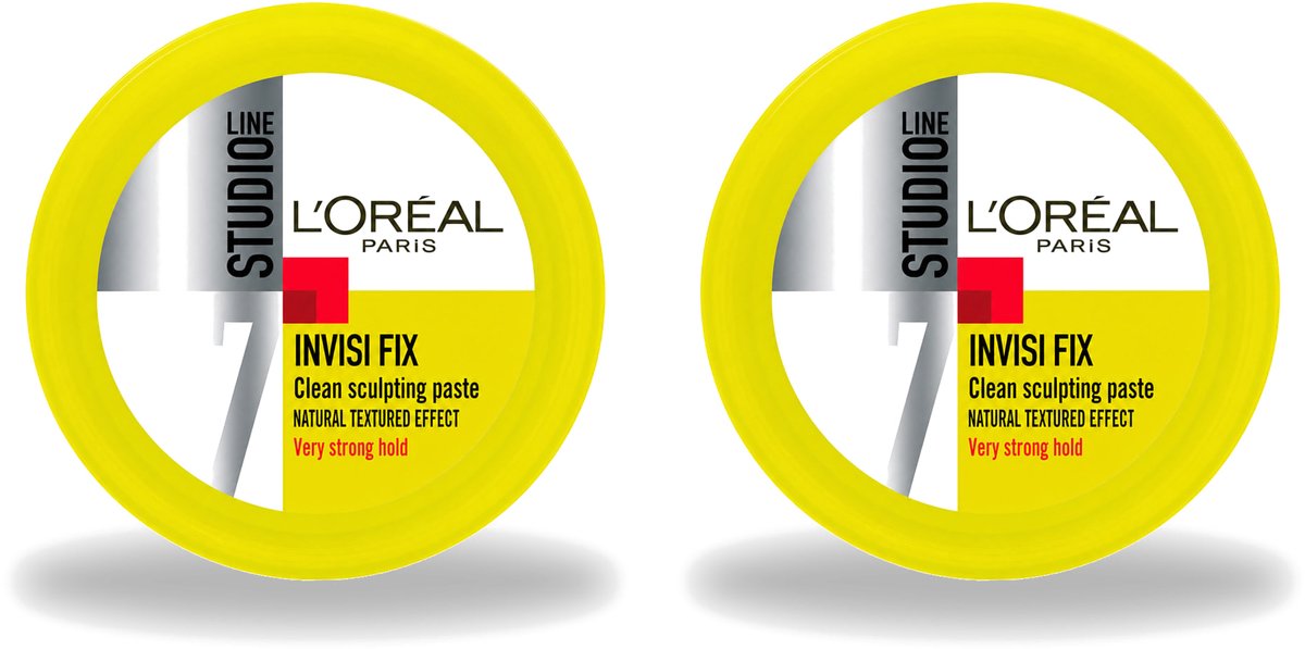 2 x L'Oréal Paris - Wax - Studio Line - Invisi Fix - Gel-Paste Clean Sculpting - 75 ml - Voordeelverpakking - 2 stuks