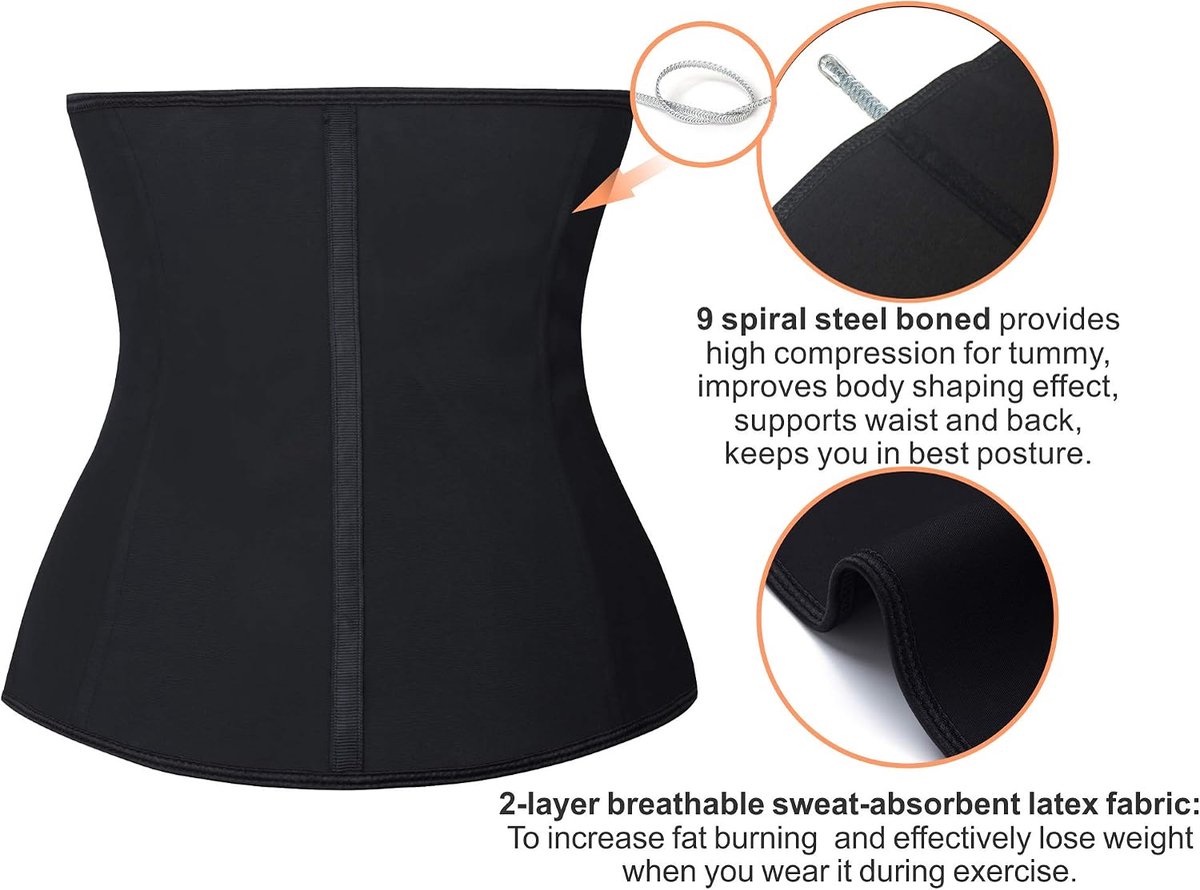 Zip Taille Trainer voor Vrouwen Latex Cincher Corset Training Body Shaper Workout Gordel