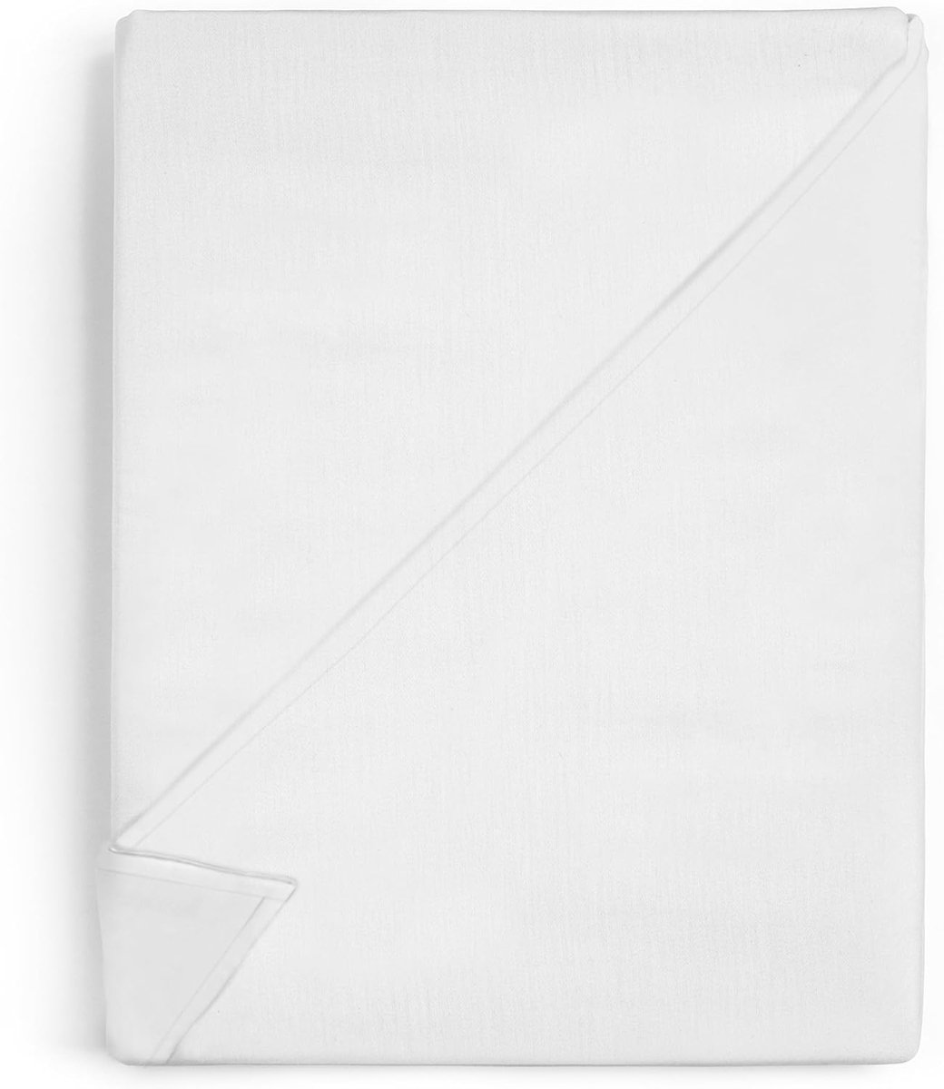 Zonder elastiek 100x200 cm katoen – bovenlaken lakens wit stof kookvast bestand tegen koken 125 g/m² – plat laken Oeko Tex voor matras boxspring ademend