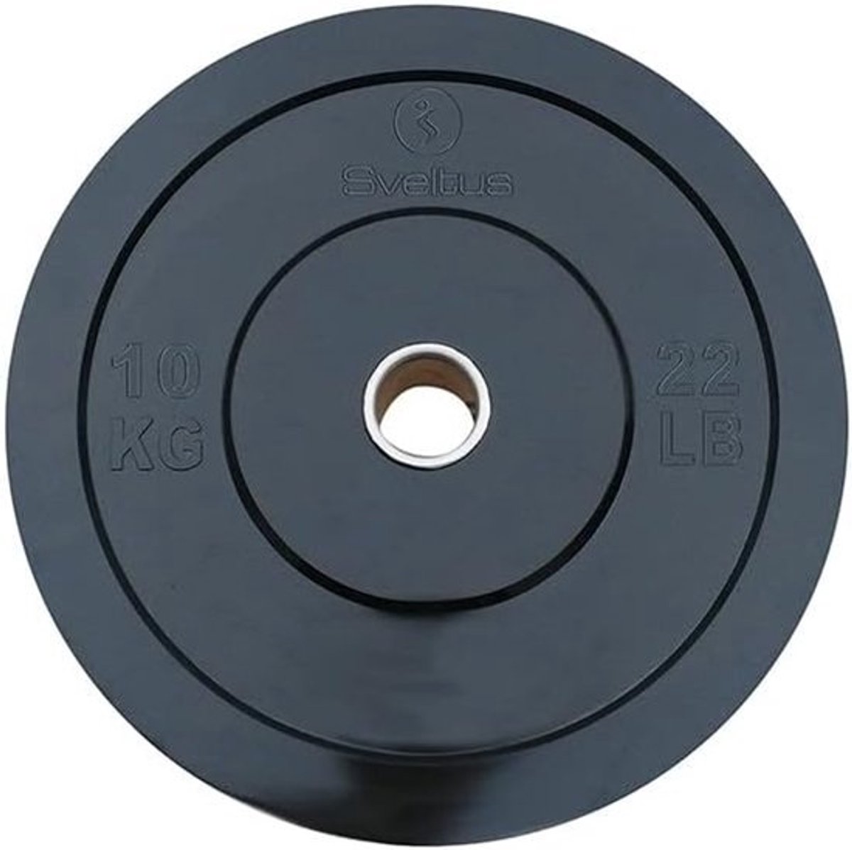 Olympische schijf - Gewichtsschijf - Krachttraining thuis - Duurzaam rubber ontwerp - 10 kg - Zwart
