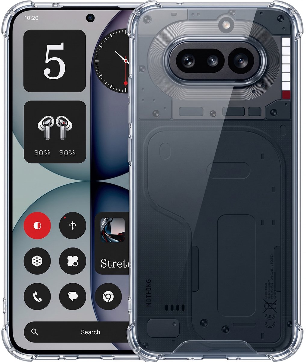 Hoesje geschikt voor Nothing Phone 4a – CrystalClear Back Cover – Schokbestendig – Transparant