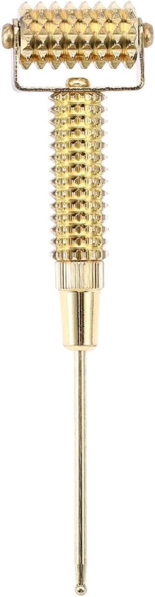 Acupunctuur Punt Detector - Gezichts- en Ooracupunctuur Massage Roller met Veernaald voor Lichaams- en Gezichtsmassage (Goud) - Ideaal voor Ontspanning en Pijnverlichting