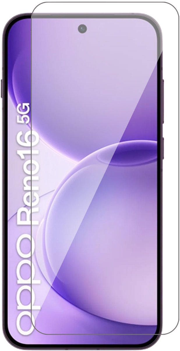 Screenprotector geschikt voor Oppo Reno 16 / 16 Pro 5G – UltraClear Gehard Glas – Case Friendly – 9H Krasbestendig