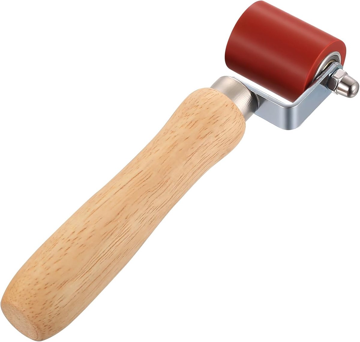 Siliconen Naadroller 40mm met Houten Handvat, Hoge Temperatuur Weerstand, Ideaal voor Lijmen en Lassen