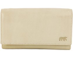 Bear Design Sigrid CP6096 leren overslag portemonnee feather - Callisto Pelle damesportemonnee met RFID - 15 pasjesvakken, muntritsvakken en ritsvak achterop - 10x16,5x2,5 cm