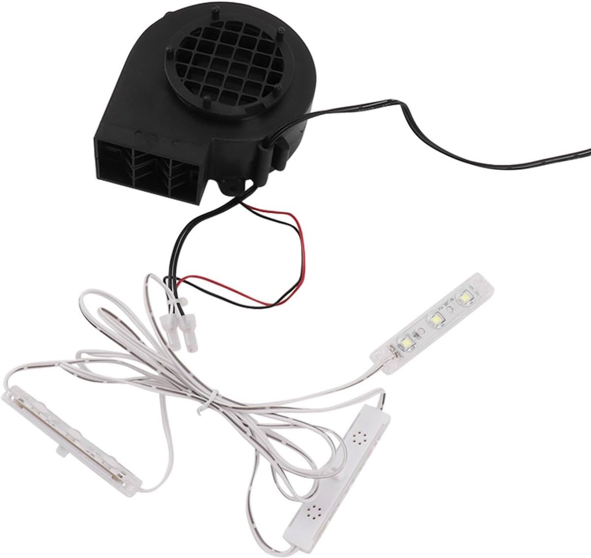Elektrische luchtpomp voor opblaasbare boten, met 3 LED-lampjes, ideaal voor Halloween en kerstfeesten, geschikt voor buitengebruik (EU-stekker)