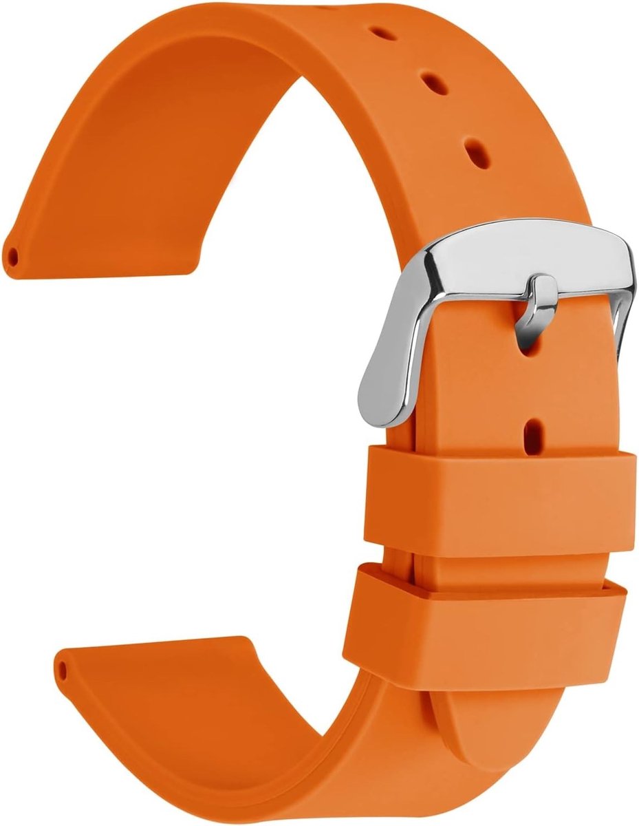 Zachte Rubber Vervangbanden voor Horloges met RVS Gesp - 18mm, 20mm, 22mm, 24mm - Comfortabel, Duurzaam en Waterbestendig