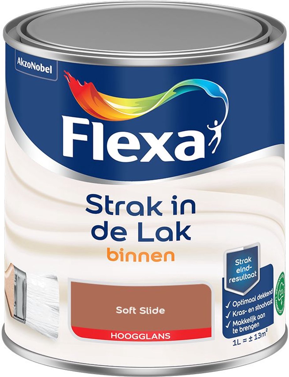 Flexa - Strak In De Lak Binnenlak Hoogglans - Soft Slide - 1 L - Kleur Van Het Jaar 2027