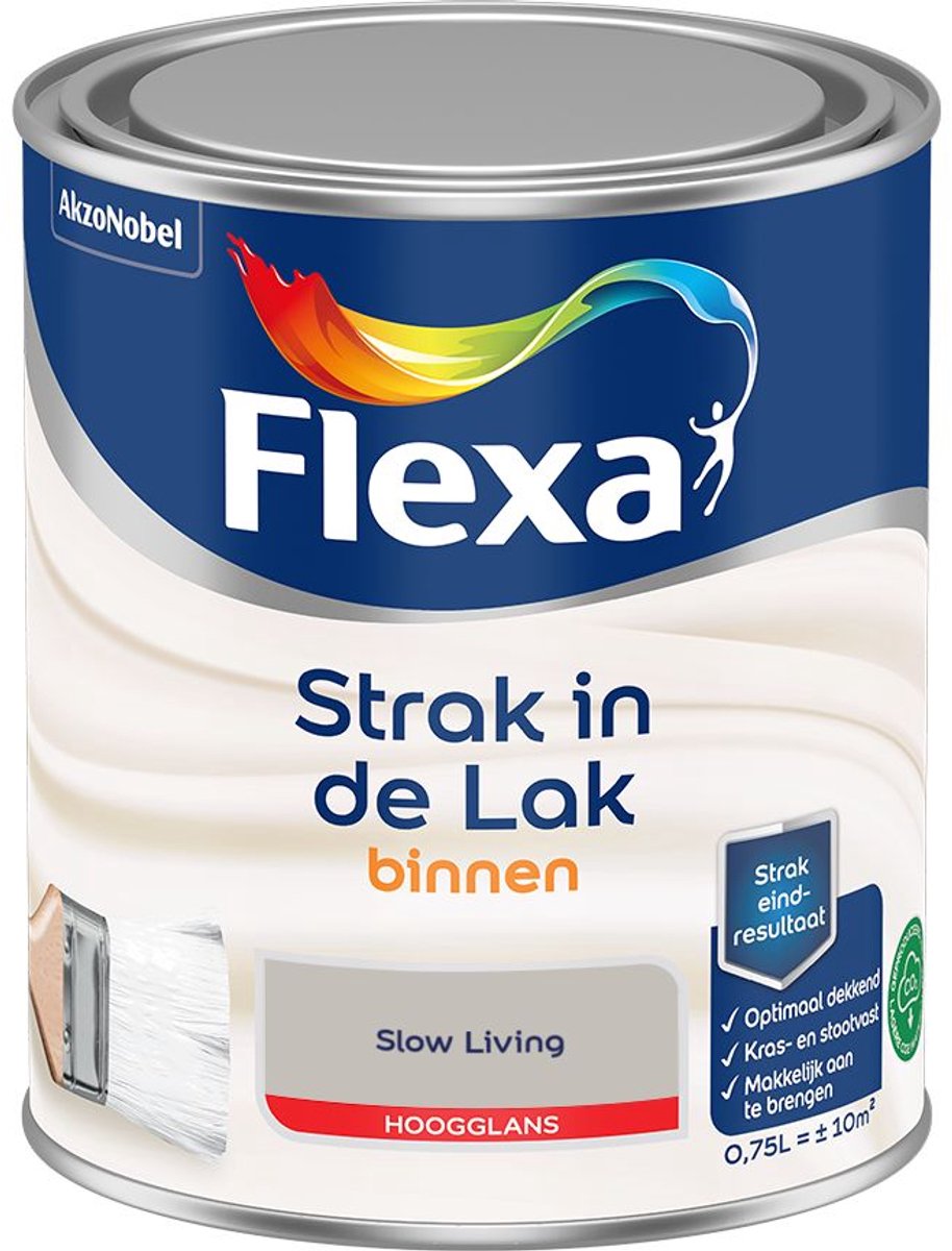 Flexa - Strak In De Lak Binnenlak Hoogglans - Slow Living - 750 Ml - Kleur Van Het Jaar 2027