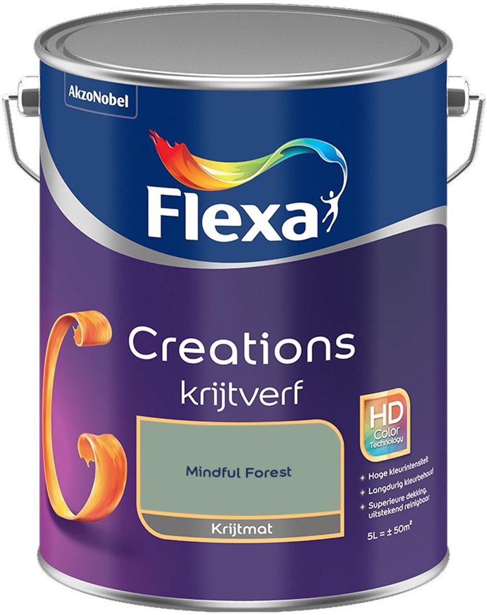 Flexa - Creations Muurverf Krijt - Mindful Forest - 5 L - Kleur Van Het Jaar 2027