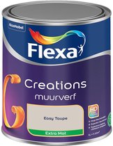 Blik Flexa Creations muurverf Easy Taupe, Extra Mat, 1L.