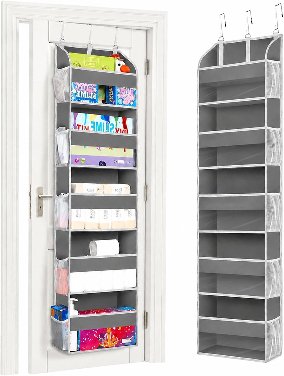 hangorganizer met 5 vakken, deurorganizer, opvouwbaar en ruimtebesparend, grote en ruime hangende opslag voor kinderkamer, ideale badkamerorganizer, campingaccessoires