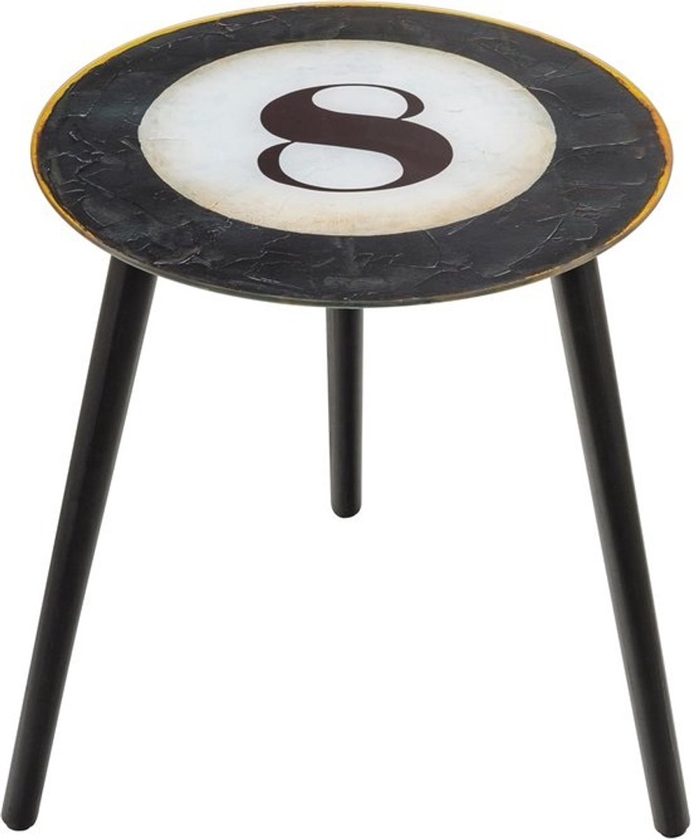 Moderne salontafel van glas met metalen frame - Multifunctionele tafel voor woonkamer, slaapkamer, en kantoor - 42 x 42 x 40 cm