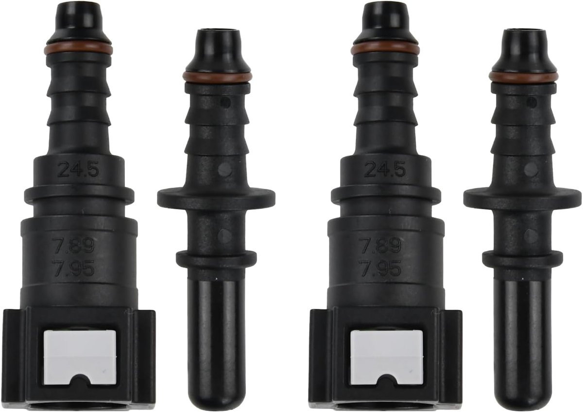 Set van 2 7,89 mm SAE op 5/16 8 mm rechte autobrandstofleidingsslang snelkoppeling, snelkoppeling, brandstofleiding, slangkoppeling